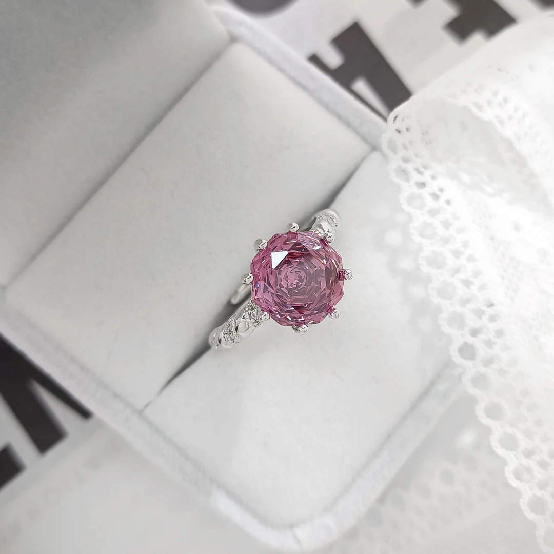 铜合金合成锆石戒指 WFXLM-002889【紫绡浮梦】戒指欧美时尚精致