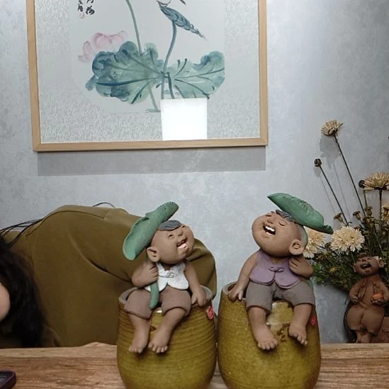 *****紫砂不规则童趣系列作品笔筒收纳花器