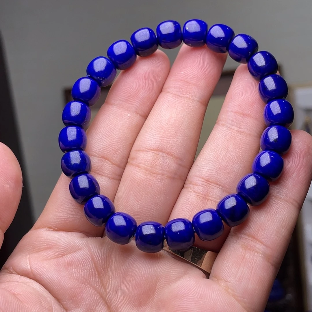 青金石未镶嵌毕业级老型9mm手串