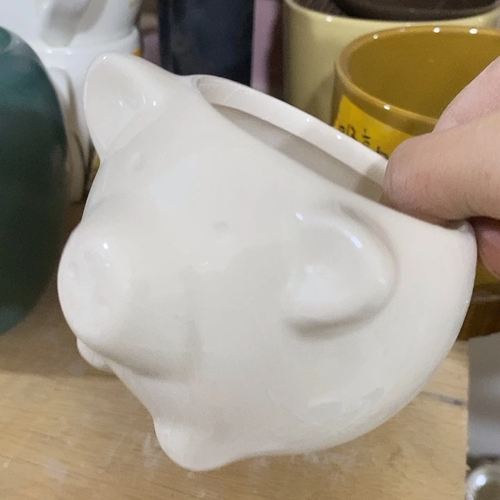 陶盆有孔 瑕疵针孔漏釉介意勿拍外高 7外口7