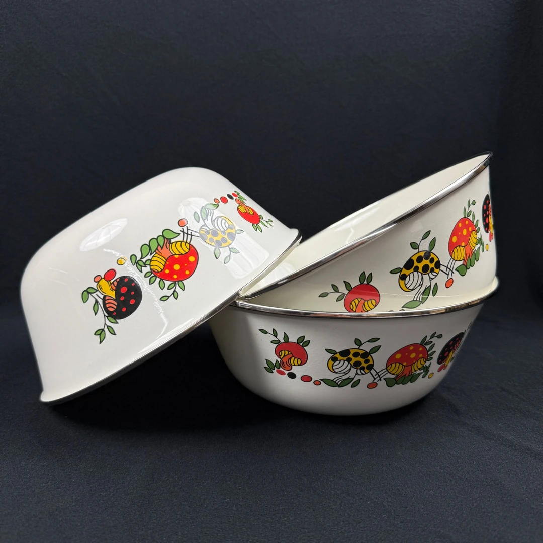 拍1发4个  搪瓷搅拌碗20口径    花色  随机