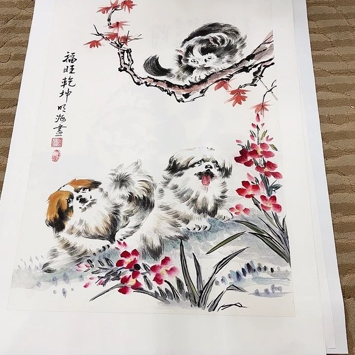 国画花鸟的翅膀和