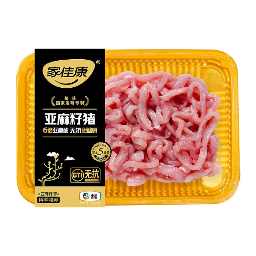 家佳康 冰鲜 亚麻籽猪肉瘦肉丝 200g