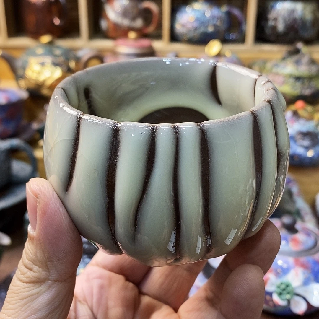 粗陶志野柴烧茶器