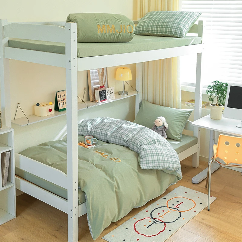 小沫甄选学生宿舍床上三件套寝室单人床单被套四件套被褥一整