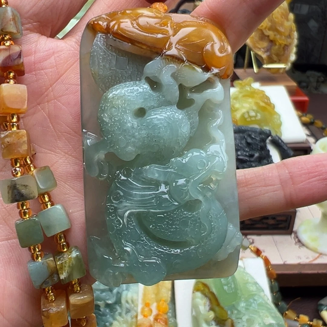 岫玉未镶嵌挂件挂件