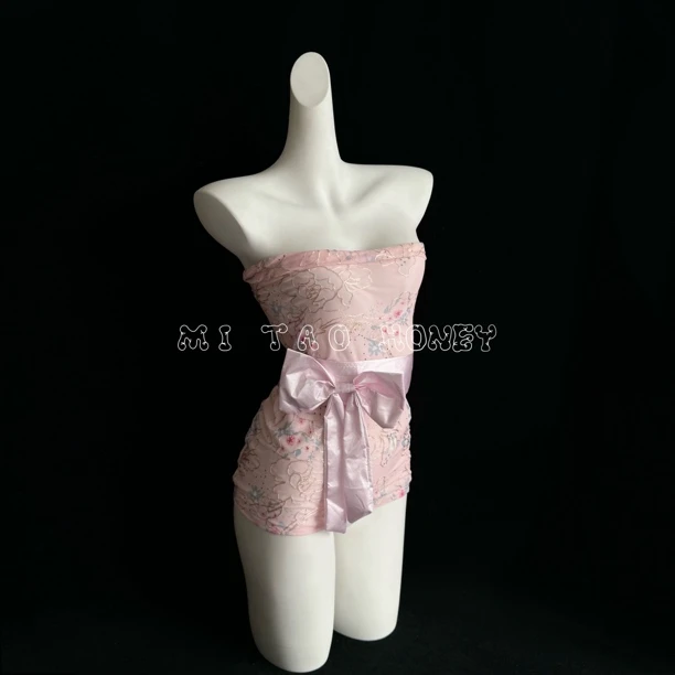 蜜桃Honey［粉色女人］法式性感睡裙睡衣