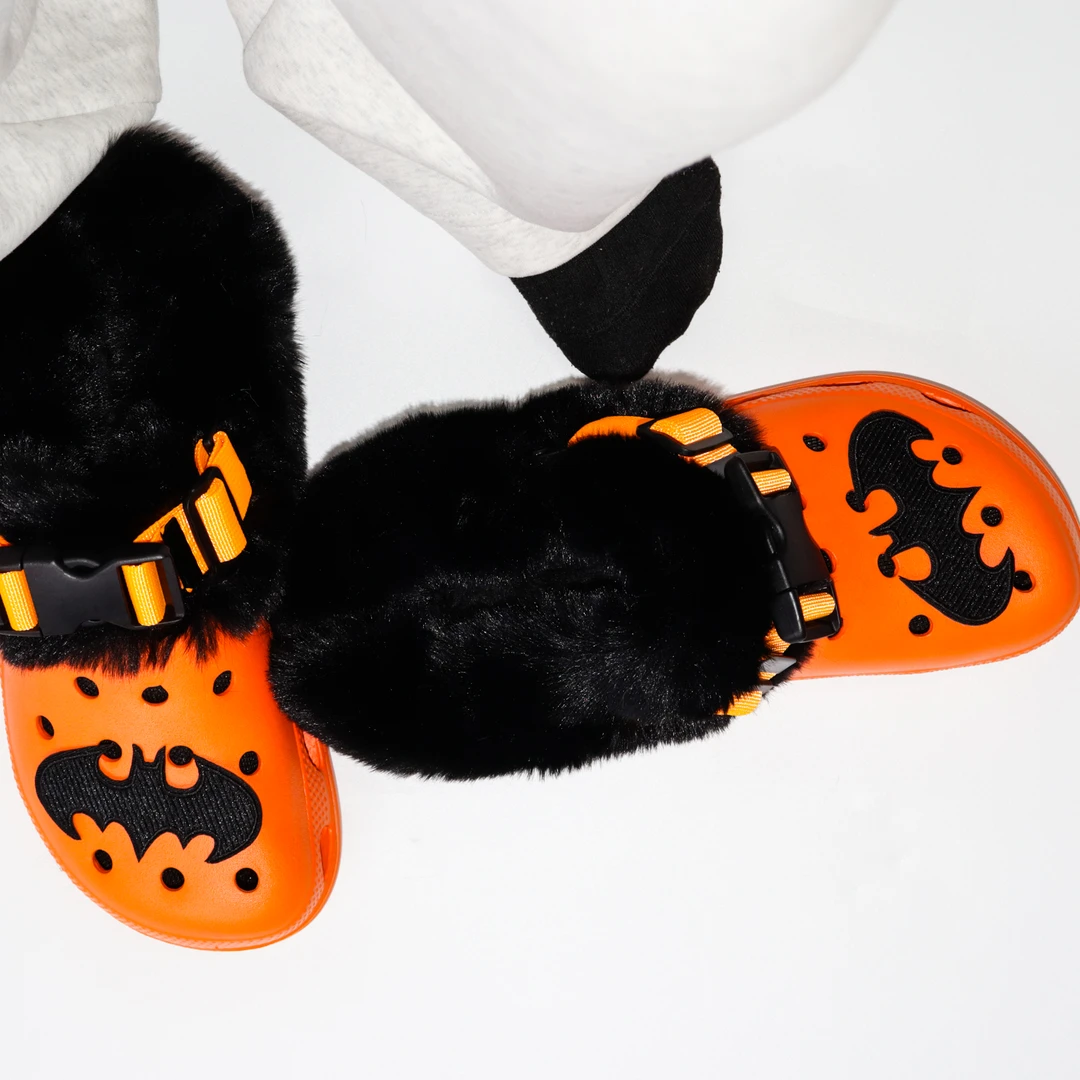 RRITTCC/暗黑骑士加绒洞洞鞋2025冬季防滑耐磨保暖男女款厚底大码