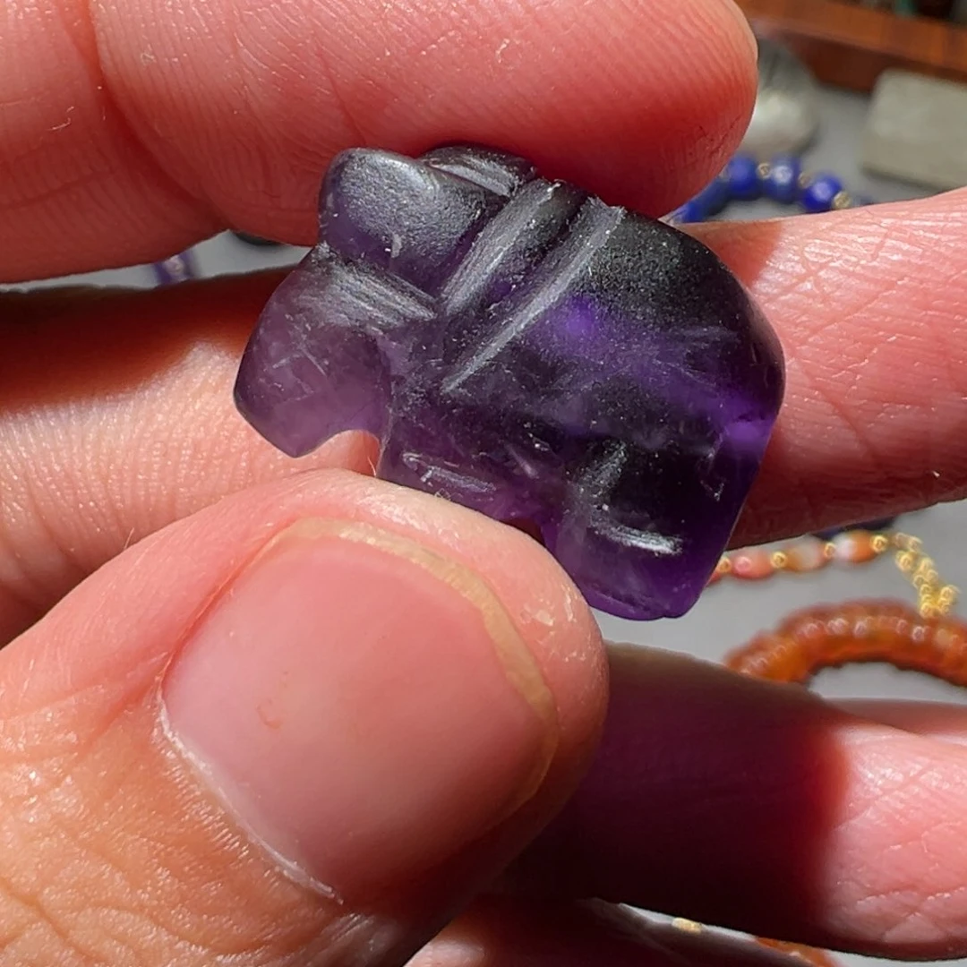 紫晶颈饰未镶嵌日**花