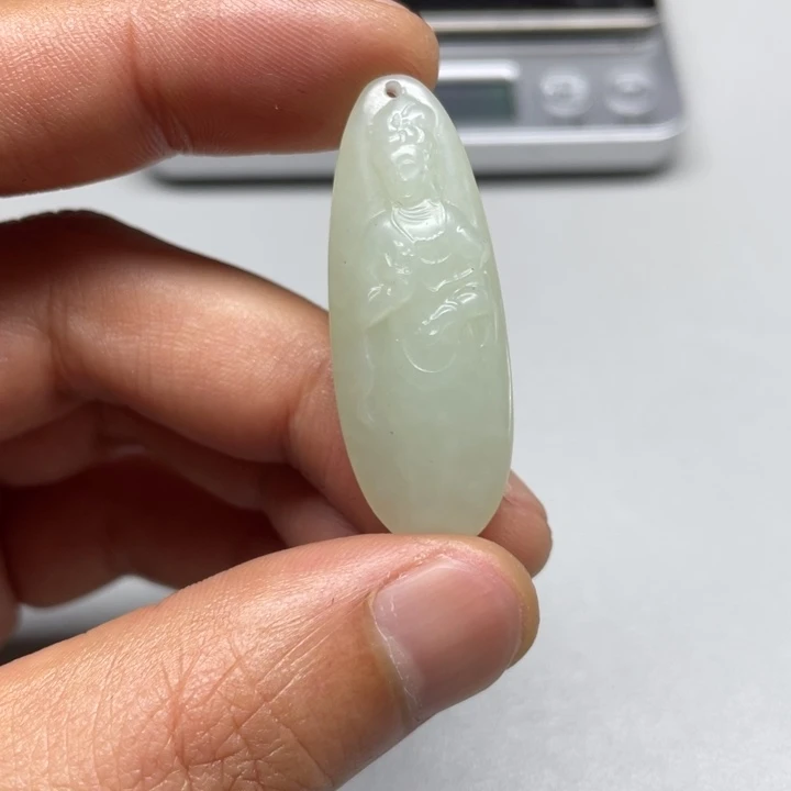 和田玉吊坠(不含链)未镶嵌大*兔