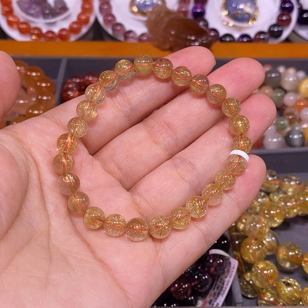 未镶嵌手链水晶金发晶7