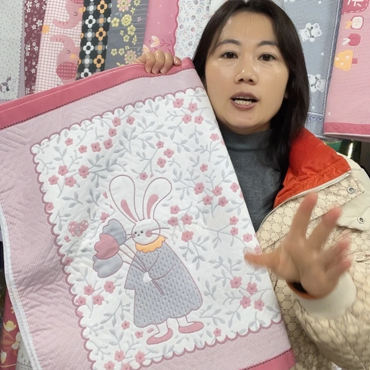 棉特价粉色花园兔