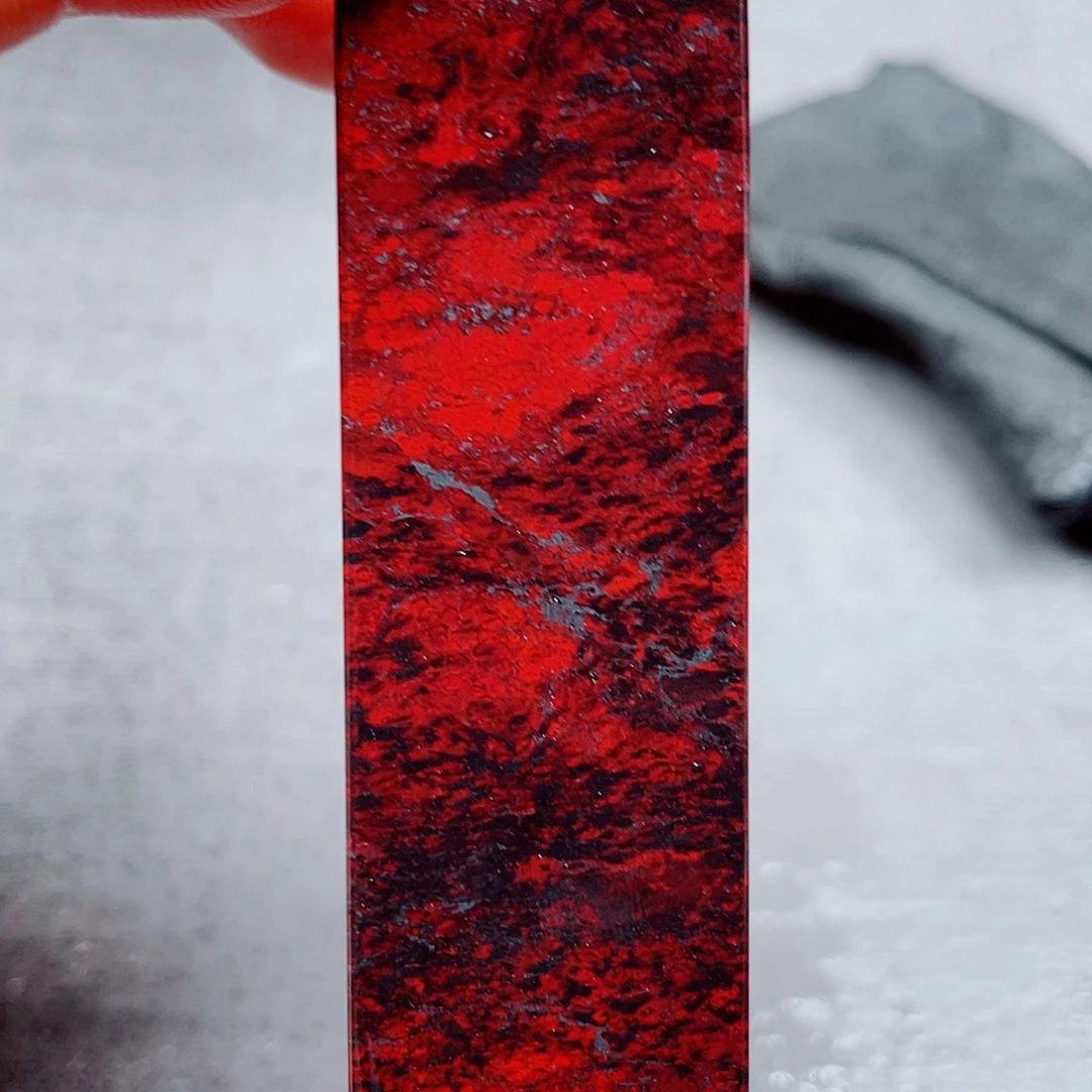 玉桂林鸡血玉印章镇尺25