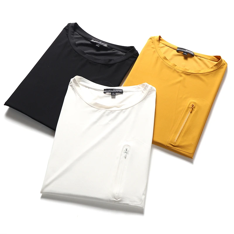 毒家猛货户外飞禽腋下激光打孔 压胶口袋速干透气冰丝短袖T恤