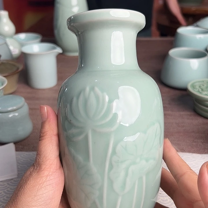 龙泉云间青瓷小米茶器