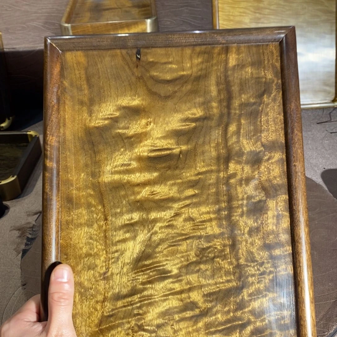 金丝楠三**家金丝楠木文盘