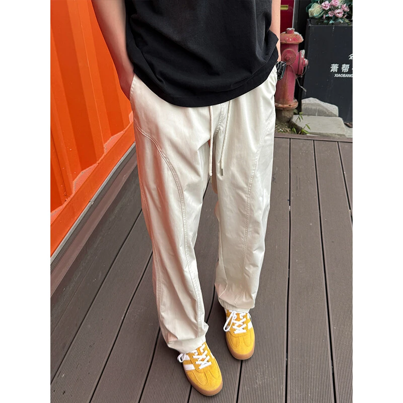 薄款潮百搭直筒裤休闲裤长裤夏季春秋中腰裤子潮流