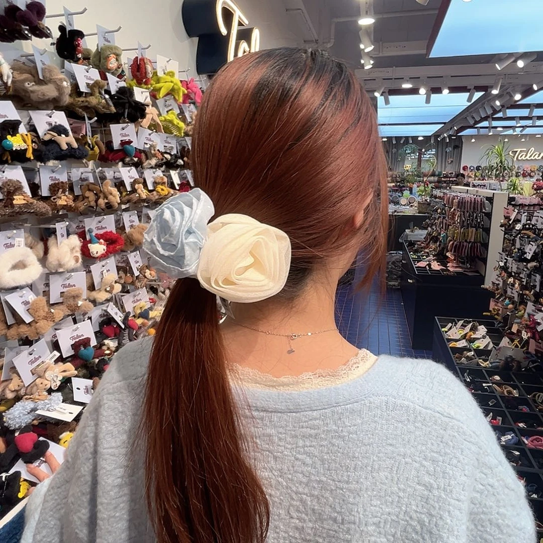 布艺铁合金花花发绳