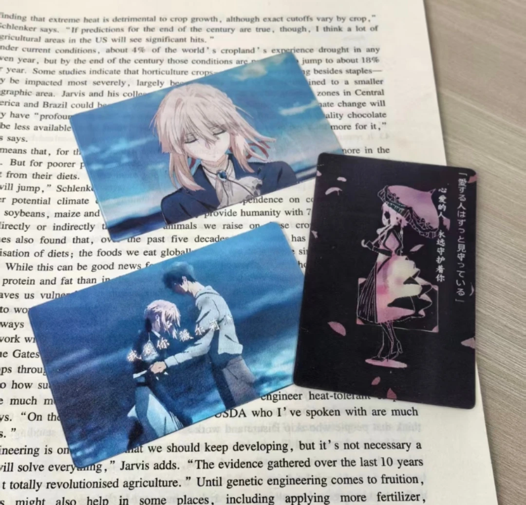 薇尔莉特紫罗兰永恒花园创意多变3D光栅卡送朋友礼物动漫周边小卡