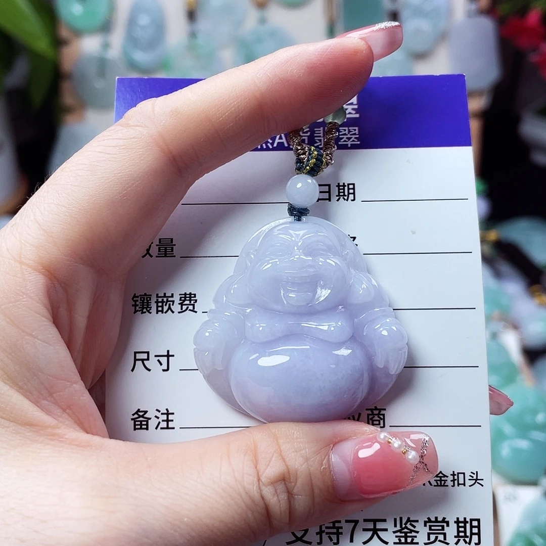 翡翠未镶嵌颈饰佛公10