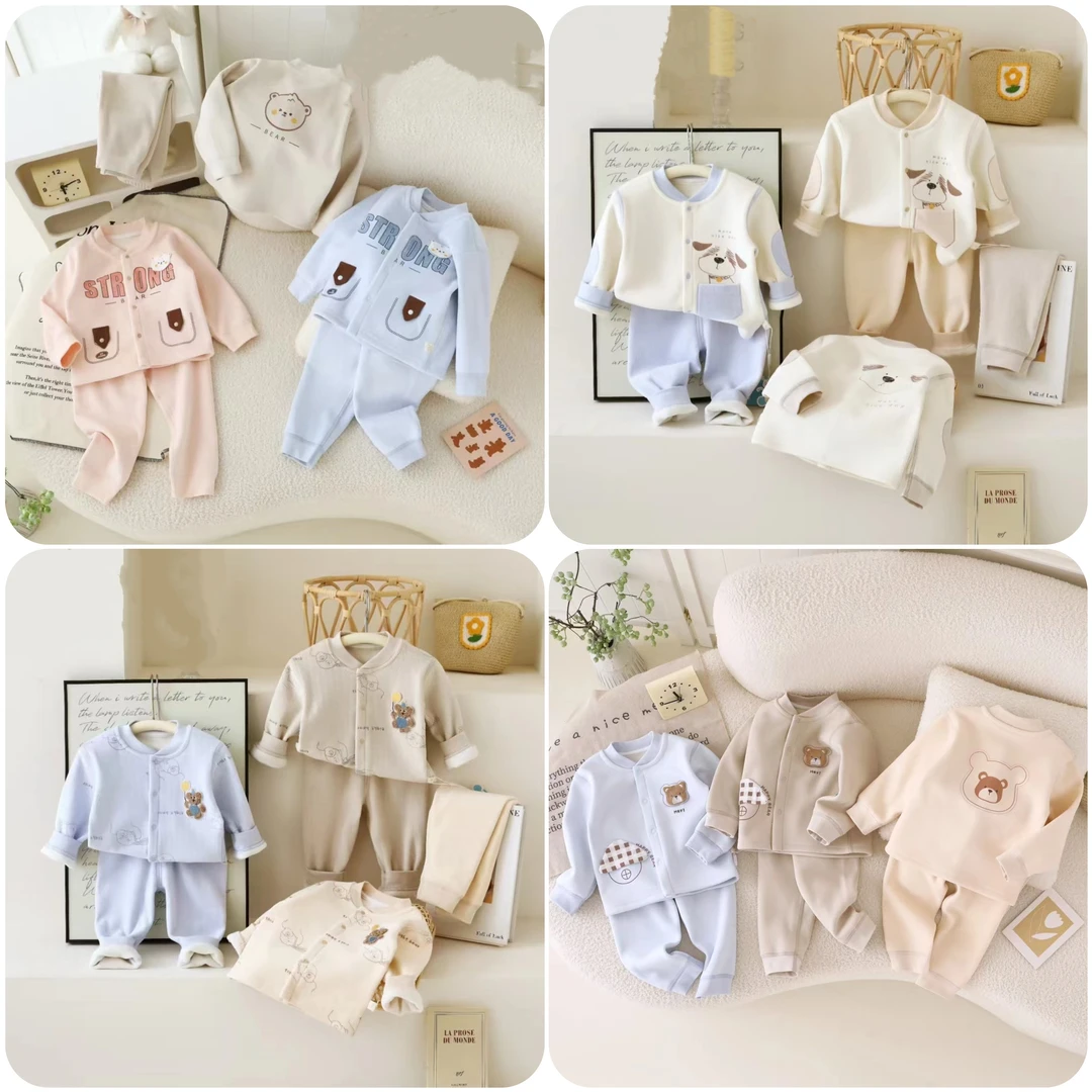 【一组2+1套】冬加厚分体双面绒+加厚棉服套装