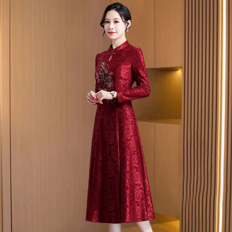 【可蓓儿】喜婆婆婚宴装旗袍女2025新款爆阔太太高贵品牌妈妈妈妈装