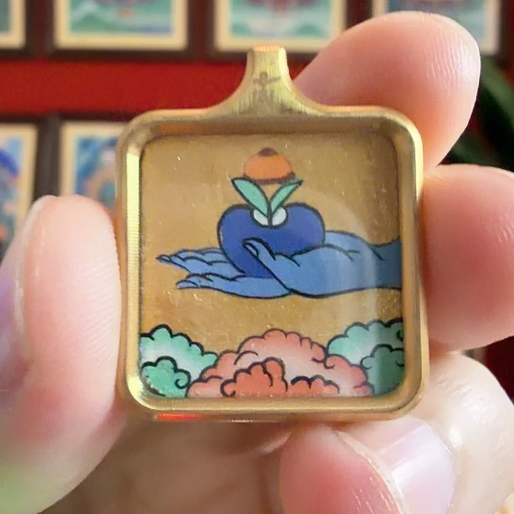 吊坠药老师-热贡纯手绘-毛毛