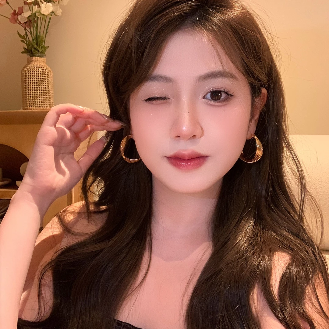 铜合金耳饰 时尚气质洋气个性法式冷淡风修饰脸型大耳圈483