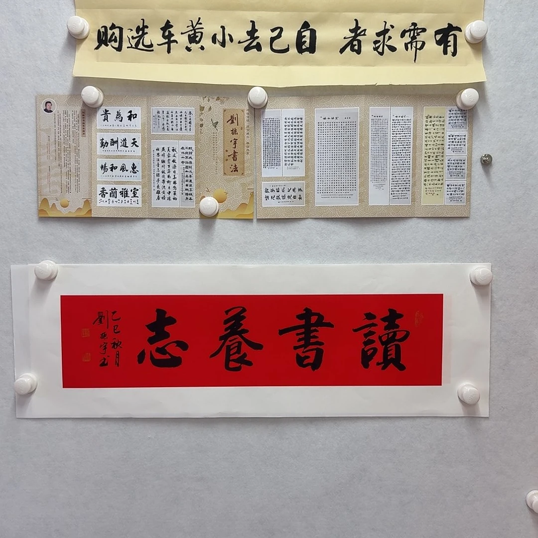 书法读书养志  一平尺17×68CM