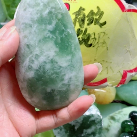 未镶嵌蛇纹石玉手把件