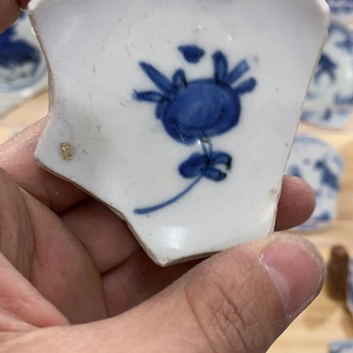 瓷片现代瓷器青花瓷片