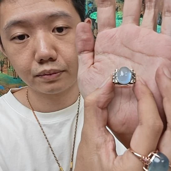 海蓝宝石戒圈银S925镶嵌用****8