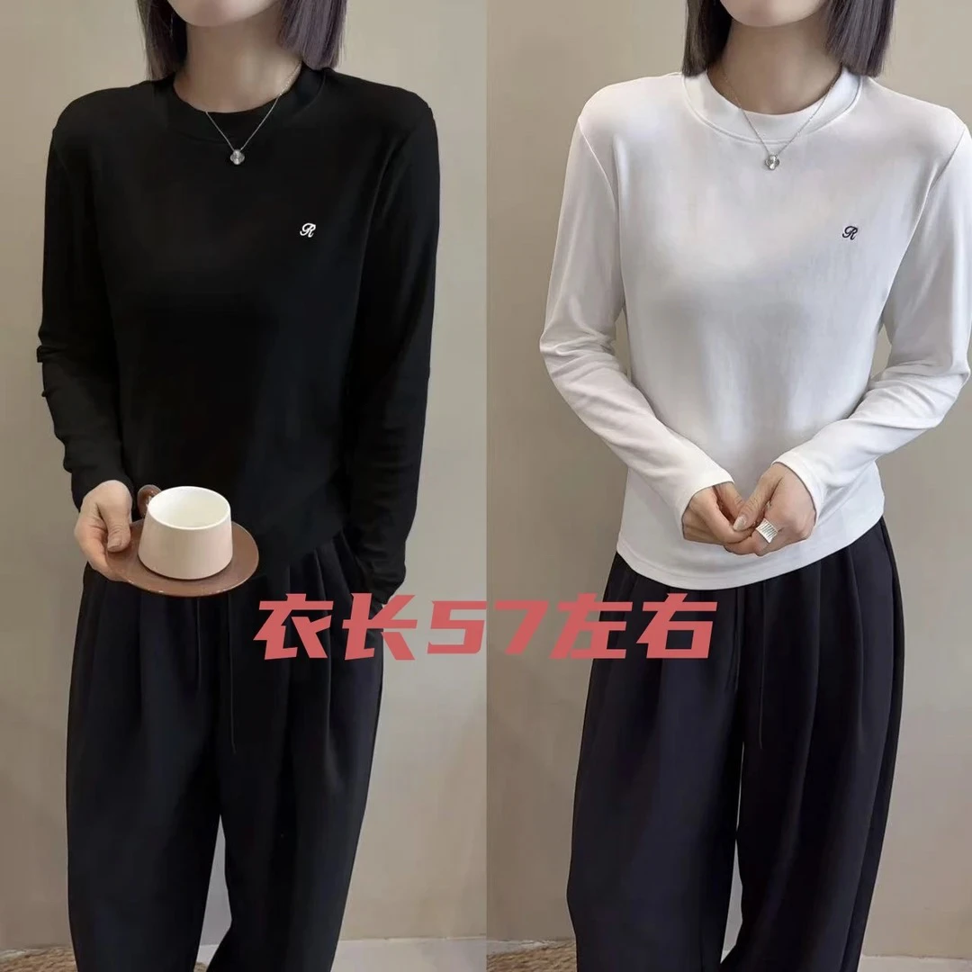 美美推荐 9930 字母刺绣长袖T打底