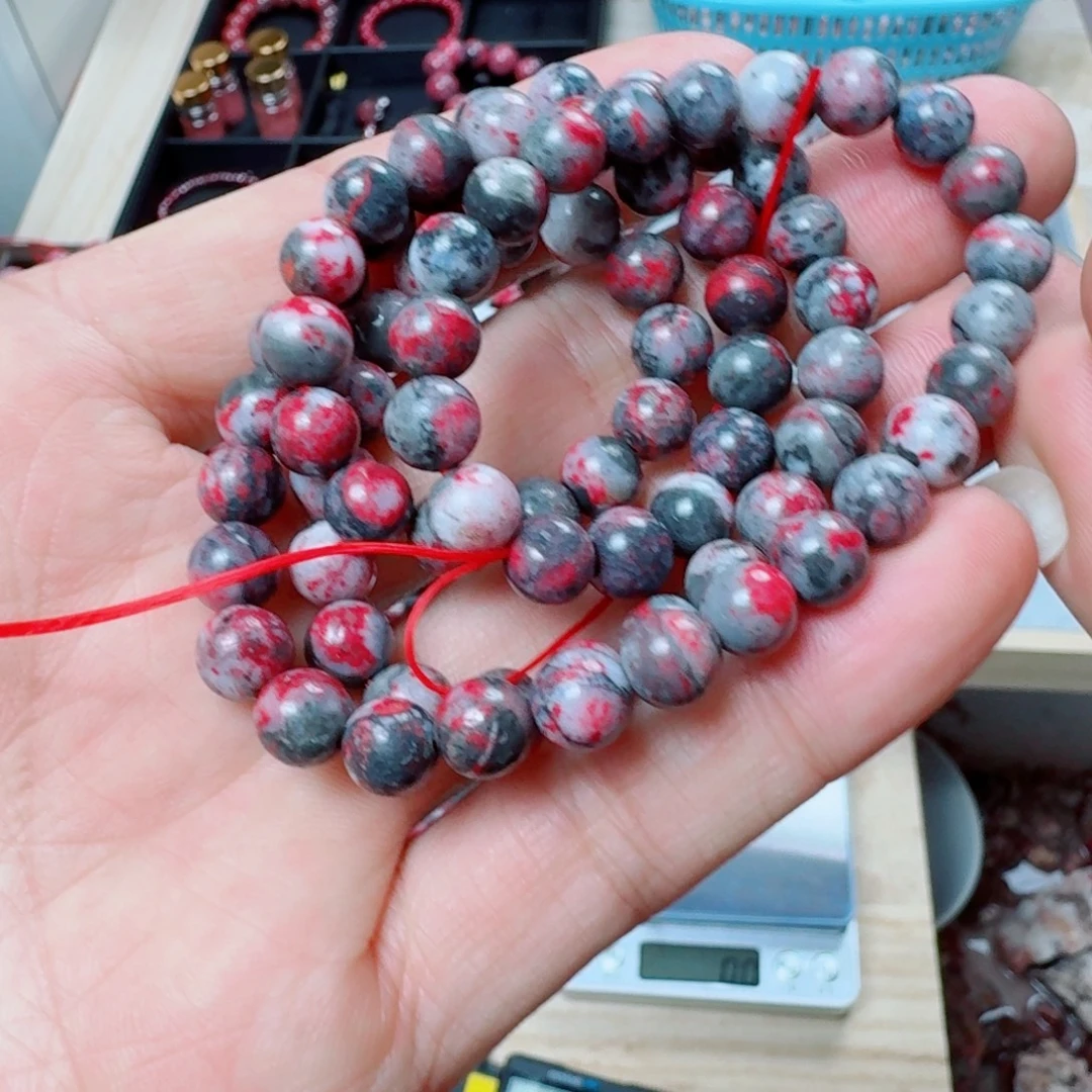 天然辰砂多圈卡7//40.8克