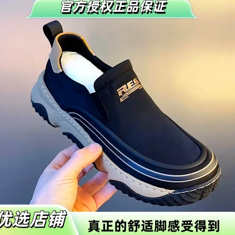 男鞋夏季透气懒人一脚蹬巨好看帆布鞋冰丝薄款软底休闲老北京布鞋