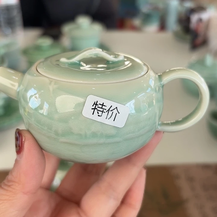 龙泉云间青瓷小米茶器