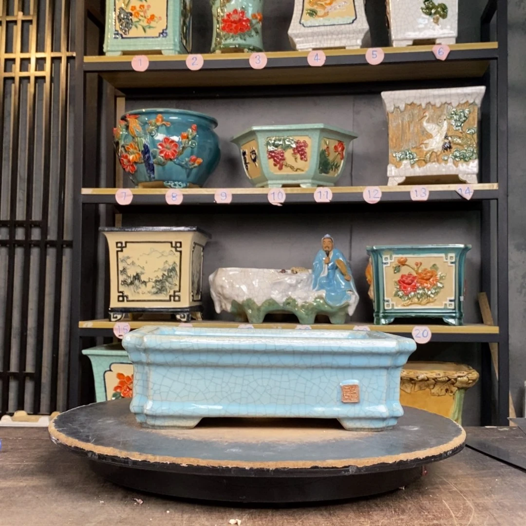 陶瓷?****牛12长方盆