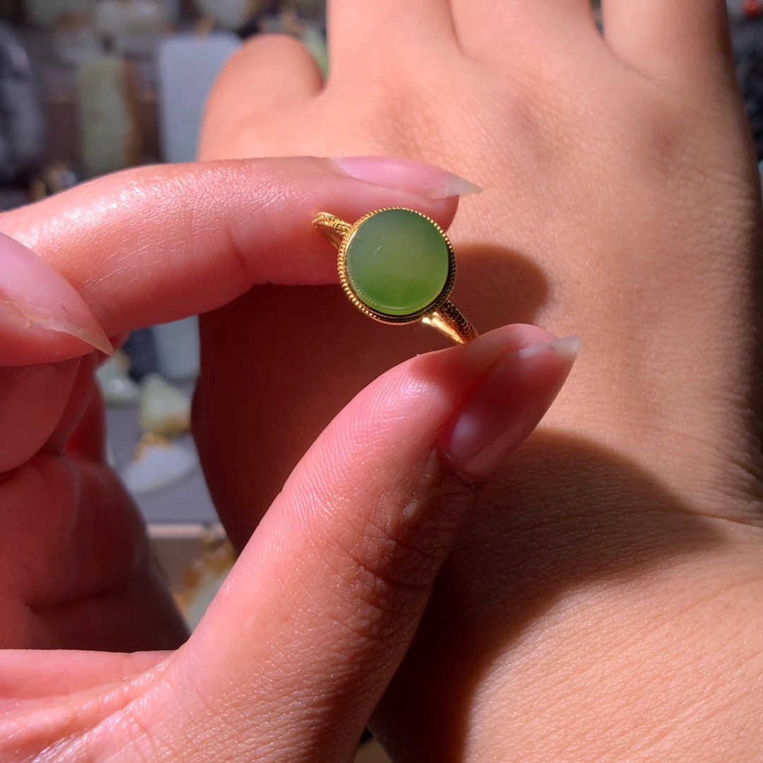 和田玉银S925镀金镶嵌颈饰