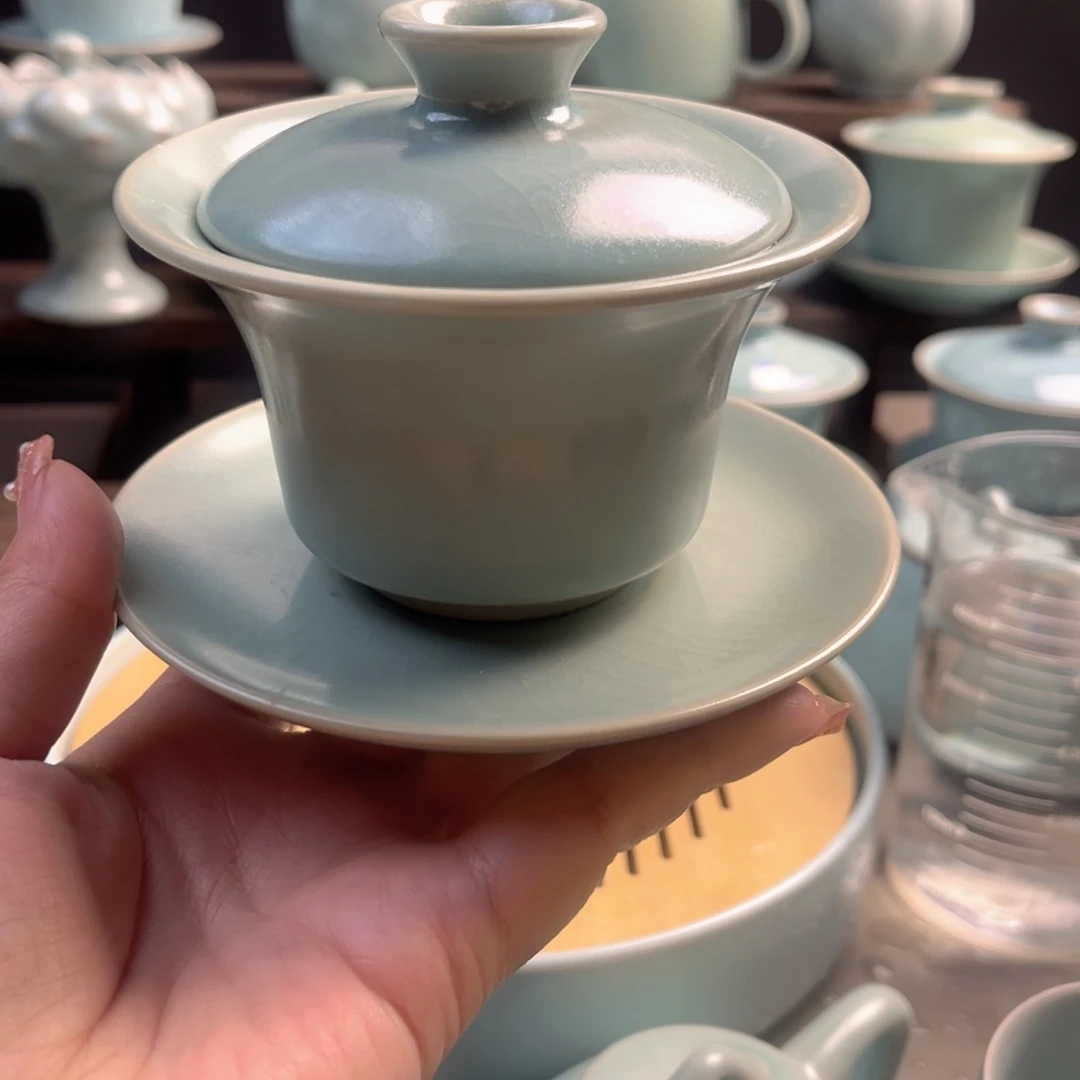 瓷仿古釉三才马蹄原矿