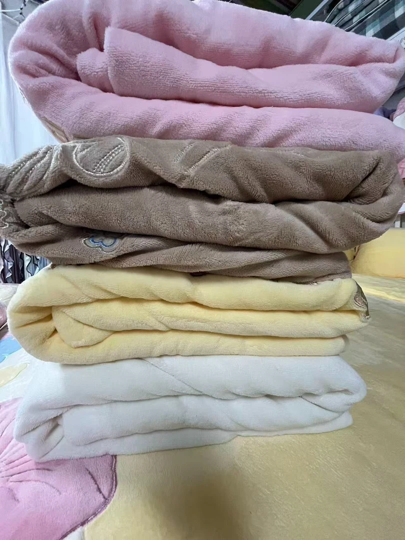 清仓！高克重刺绣花牛奶绒柔软亲肤透气双人2米单被套单品6×7保暖