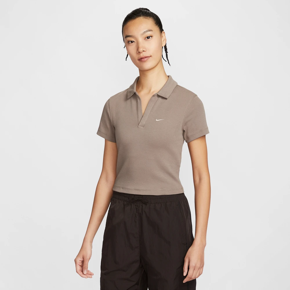 NIKE耐克女子W NSW ESSNTL SS POLO CRP TO短袖POLO衫DV7885-214