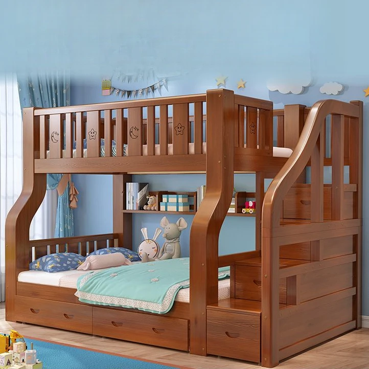 2025款上下铺实木床二层成人床儿童实木床两层床小户型多功能储物