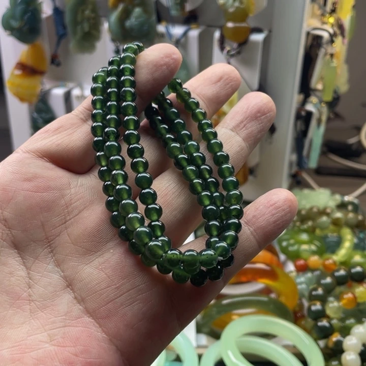 蛇纹石玉未镶嵌手链