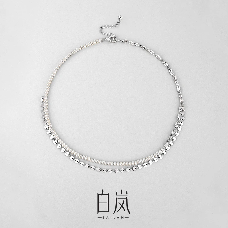 白岚流珠项链女珍珠锁骨链多层轻奢新款颈链简约小众气质XL4809