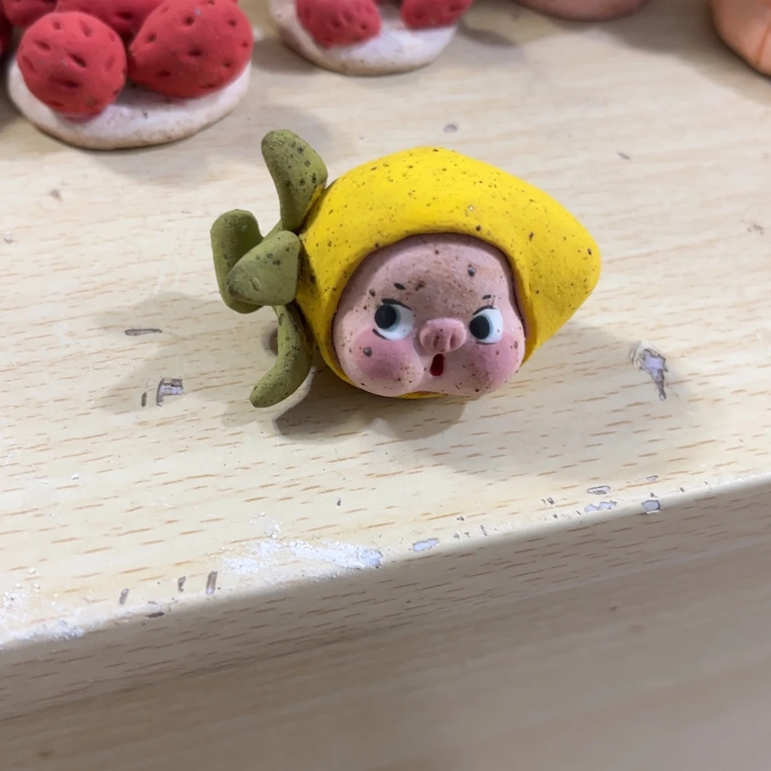 泥塑古镇炻陶花盆