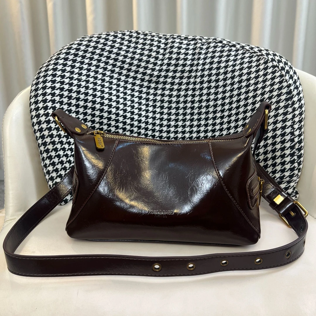 复古时尚百搭褶皱腋下包单肩斜挎包