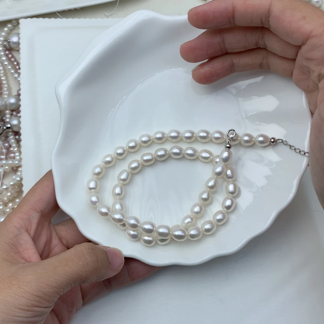 合金颈饰淡水珍珠