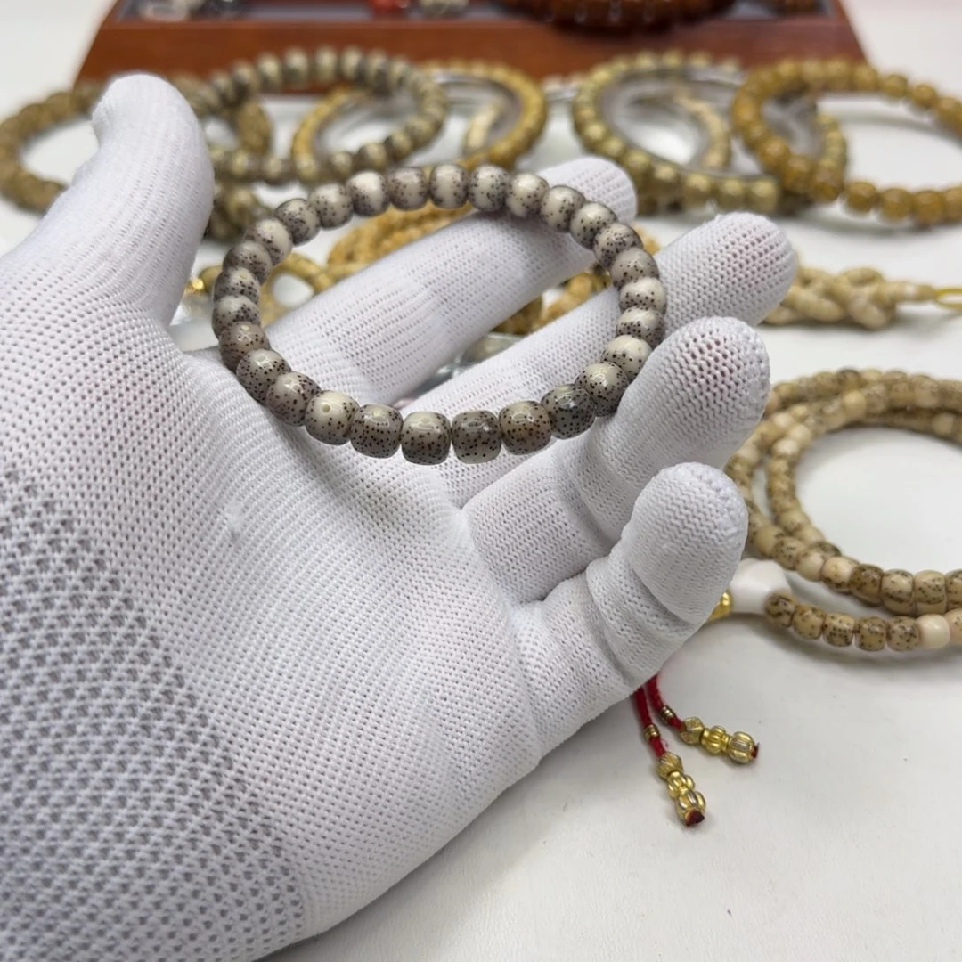 星月菩提手串9梵天糯冰一线天针尖星8左右桶单圈