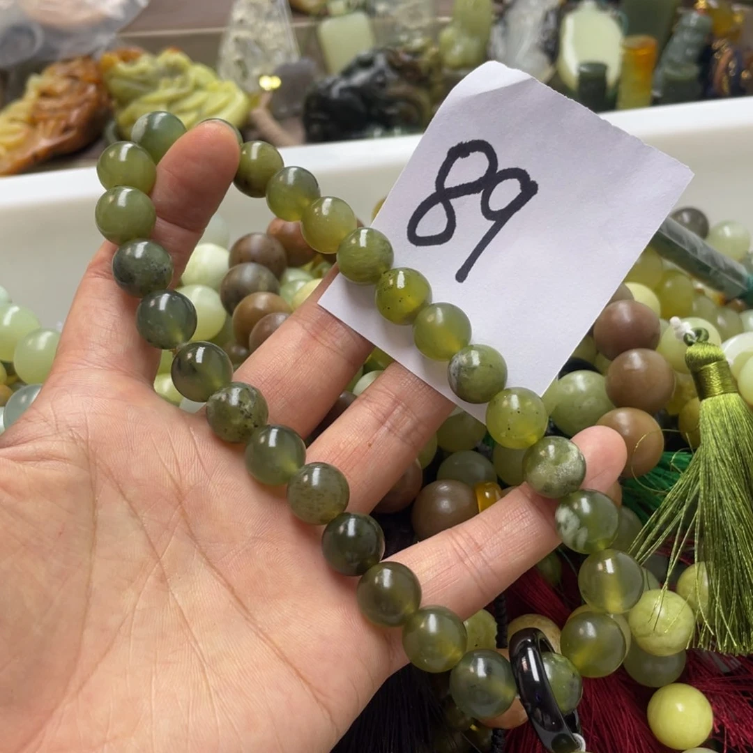 未镶嵌蛇纹石玉手链