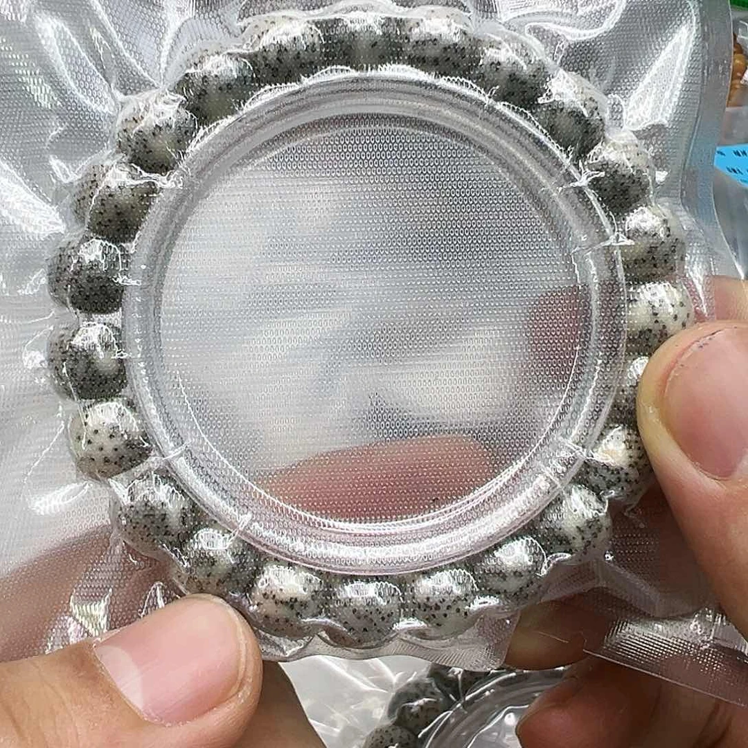 星月菩提手串66尽头卡姿兰大眼睛灰冰石玉星月菩提单圈10